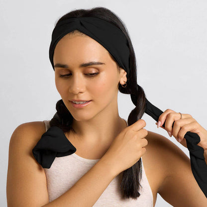 Kitsch Set & Flow Heatless Curling Headband - Black