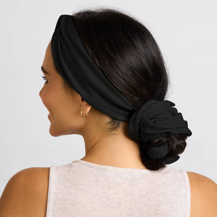 Kitsch Set & Flow Heatless Curling Headband - Black