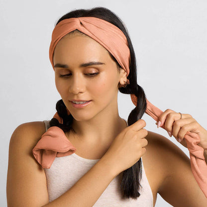 Kitsch Set & Flow Heatless Curling Headband - Terracotta
