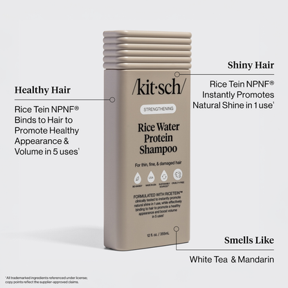 Kitsch Strengthening Rice Water Bottle Shampoo 12oz