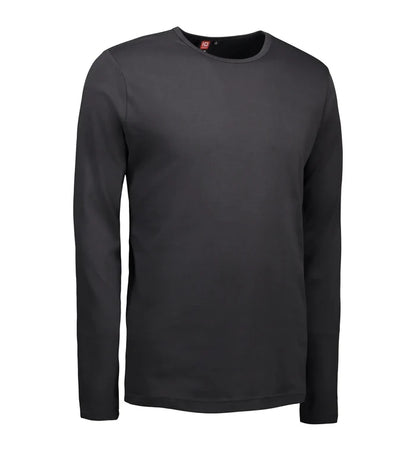 Koksgrå långärmad t-shirt för herr