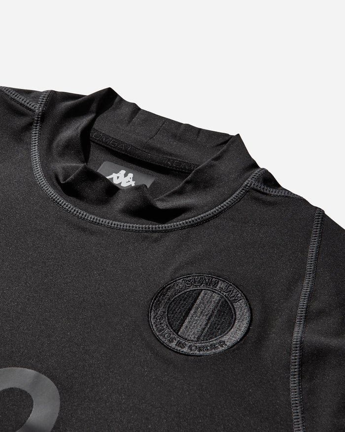 Kappa Kappa Kombat Footbal Jersey x Slam Jam SS Black T-Shirts Shortsleeve 382L2DW A00