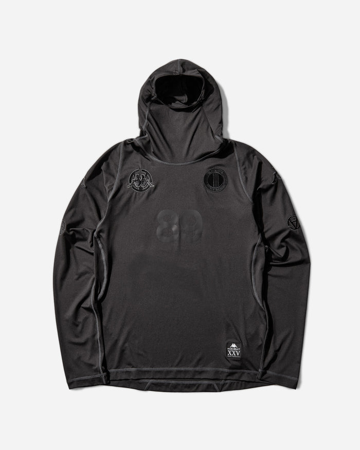 Kappa Kappa Kombat Footbal Jersey x Slam Jam Balaclava LS Black T-Shirts Longsleeve 35274KW A00