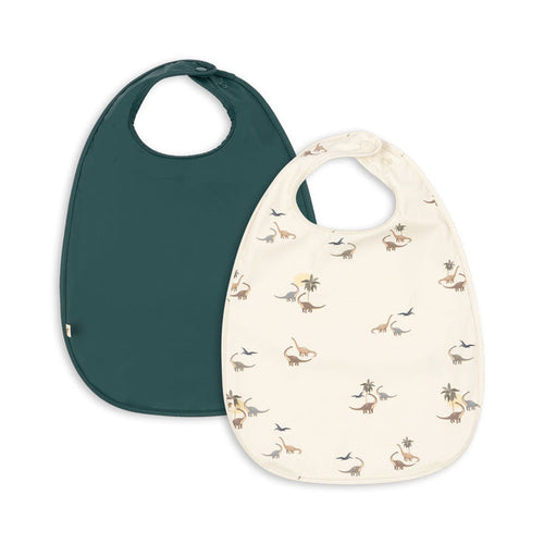 Konges Slojd - Dinner Bib Set - Kubi/Rain Forest (2 Pack) - Mabel & Fox