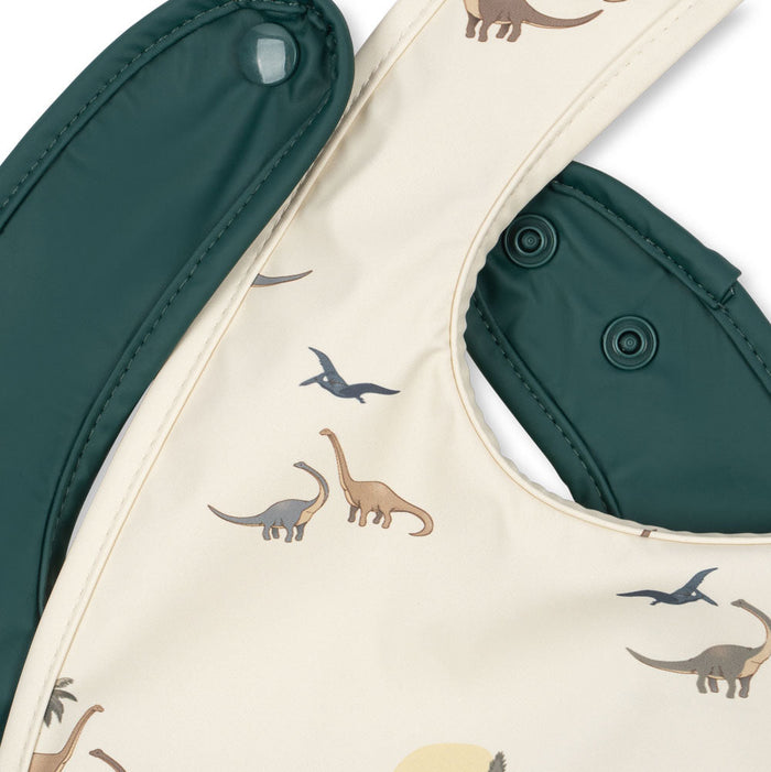 Konges Slojd - Dinner Bib Set - Kubi/Rain Forest (2 Pack) - Mabel & Fox