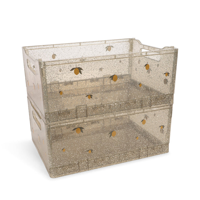 Konges Slojd – Glitter Storage Boxes – Sparkling Blue (2 Pack)