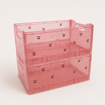 Konges Slojd – Glitter Storage Boxes – Sparkling Blush (2 Pack)
