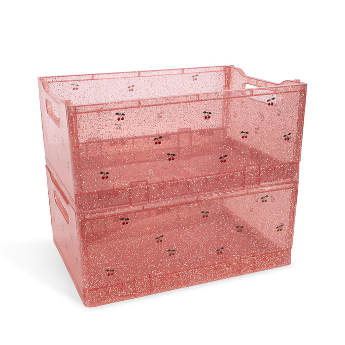 Konges Slojd – Glitter Storage Boxes – Sparkling Blush (2 Pack)
