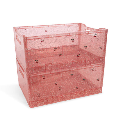 Konges Slojd – Glitter Storage Boxes – Sparkling Blush (2 Pack)