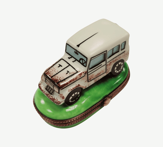 Land Cruiser Car Limoges Box Porcelain Limoges vehicle French Trinket Box