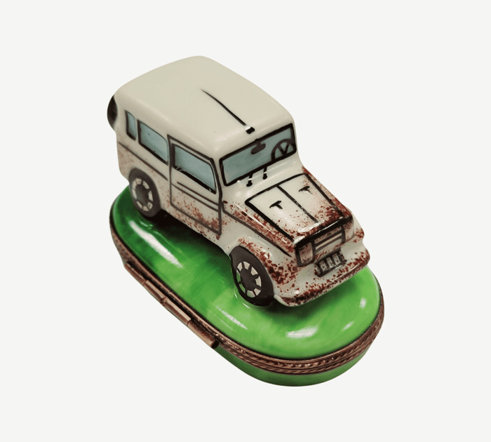 Land Cruiser Car Limoges Box Porcelain Limoges vehicle French Trinket Box