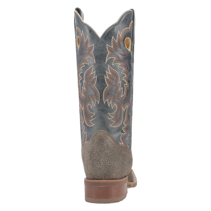 Laredo Men's Summit Leather Western Boot in Grey and Blue