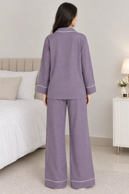 LAVENDER WOMEN’S PAJAMA SET | SOFT SINGLE JERSEY SLEEPWEAR