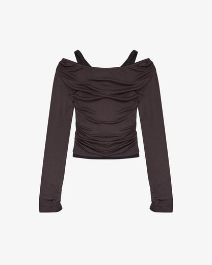 LAYERED LS TOP - Charcoal