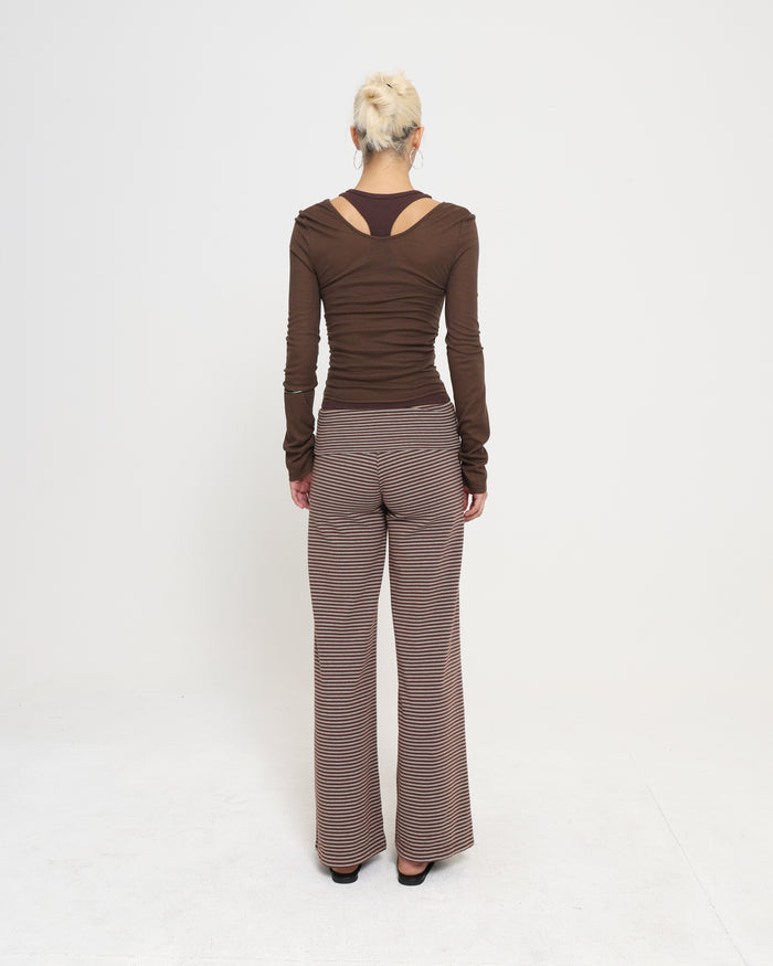 Layered Racer Tank - Milk Chocolate