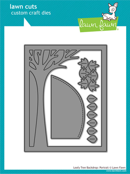 leafy tree backdrop: portrait