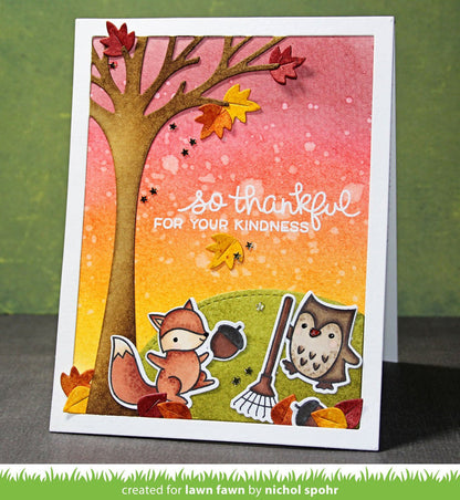 leafy tree backdrop: portrait