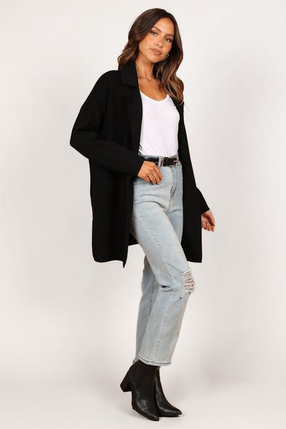 Petal and Pup USA OUTERWEAR Lenore Coatigan - Black