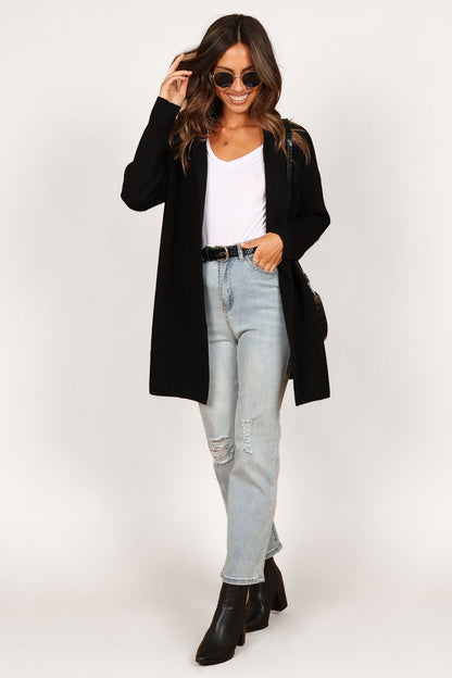 Petal and Pup USA OUTERWEAR Lenore Coatigan - Black