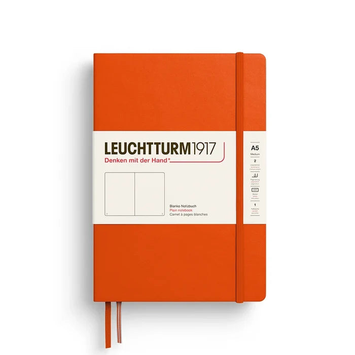 LEUCHTTURM1917 Hardcover Blank Notebook - A5, Pumpkin