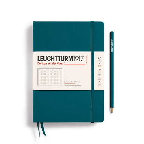 LEUCHTTURM1917 Hardcover Dotted Notebook - A5, Pacific Green