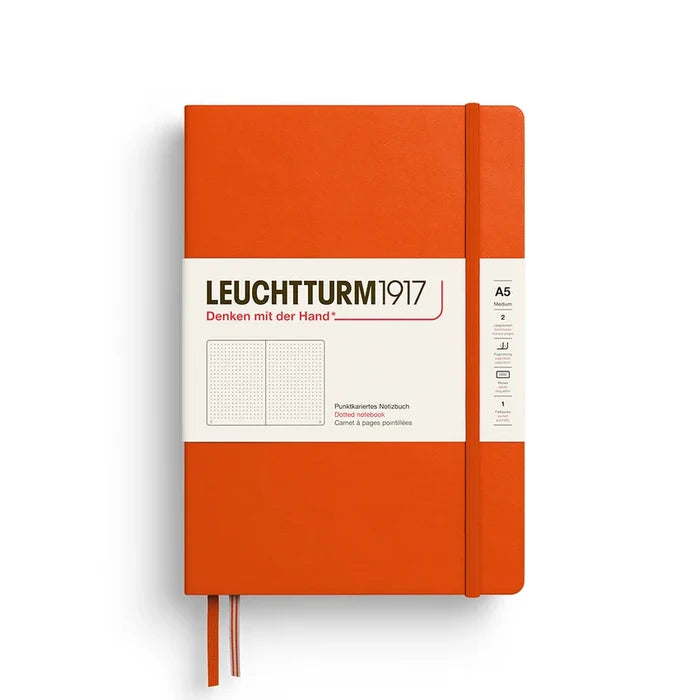 LEUCHTTURM1917 Hardcover Dotted Notebook - A5, Pumpkin