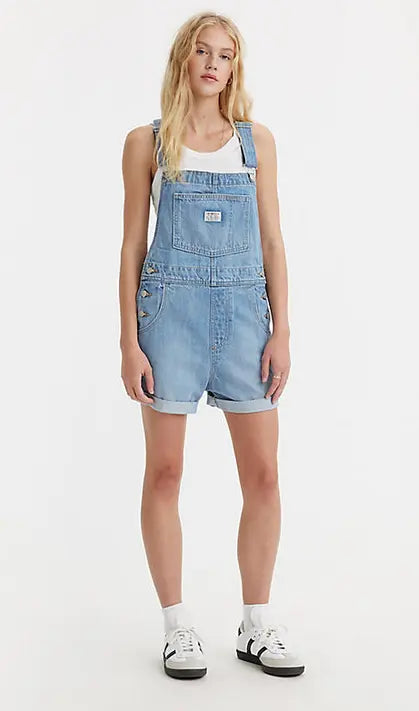 light blue shortall Levi's vintage Canada overalls shorts