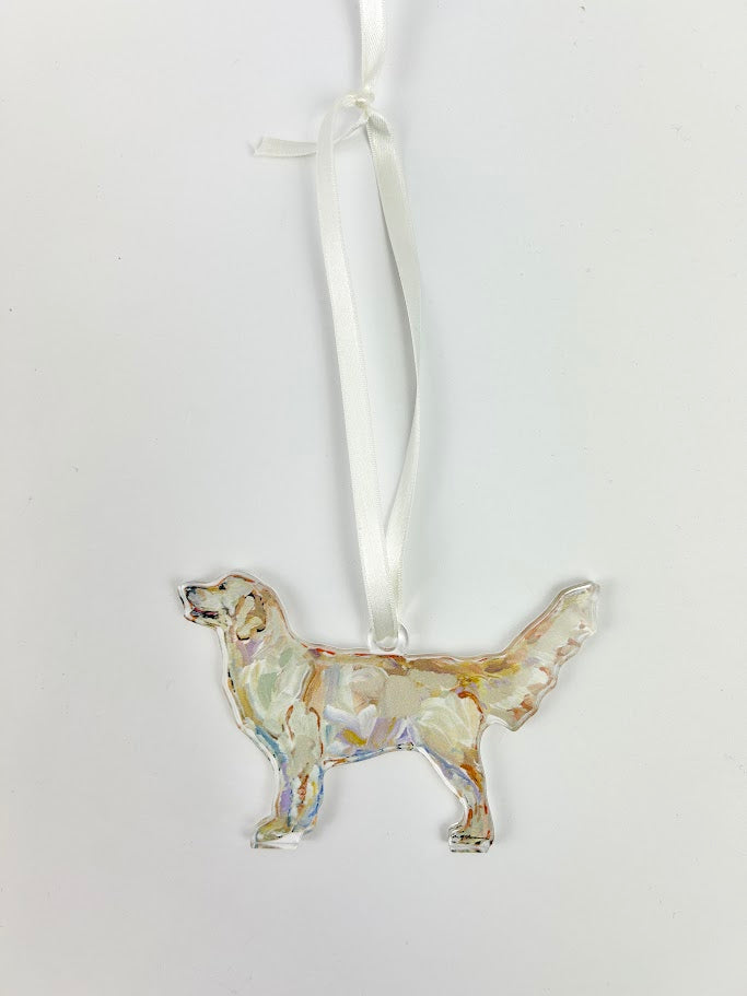 Light Golden Retriever Acrylic Ornament Home Decor in  at Wrapsody