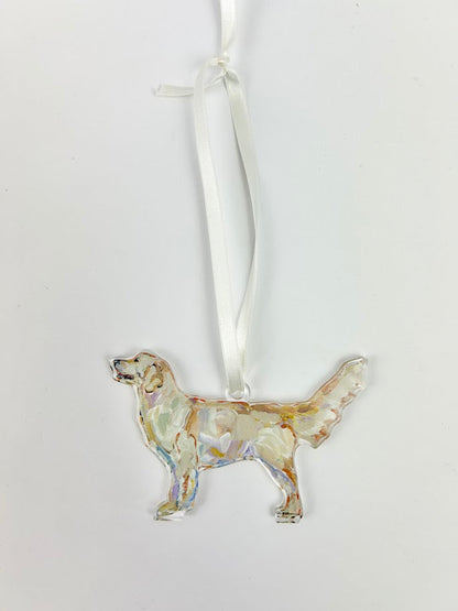 Light Golden Retriever Acrylic Ornament Home Decor in  at Wrapsody