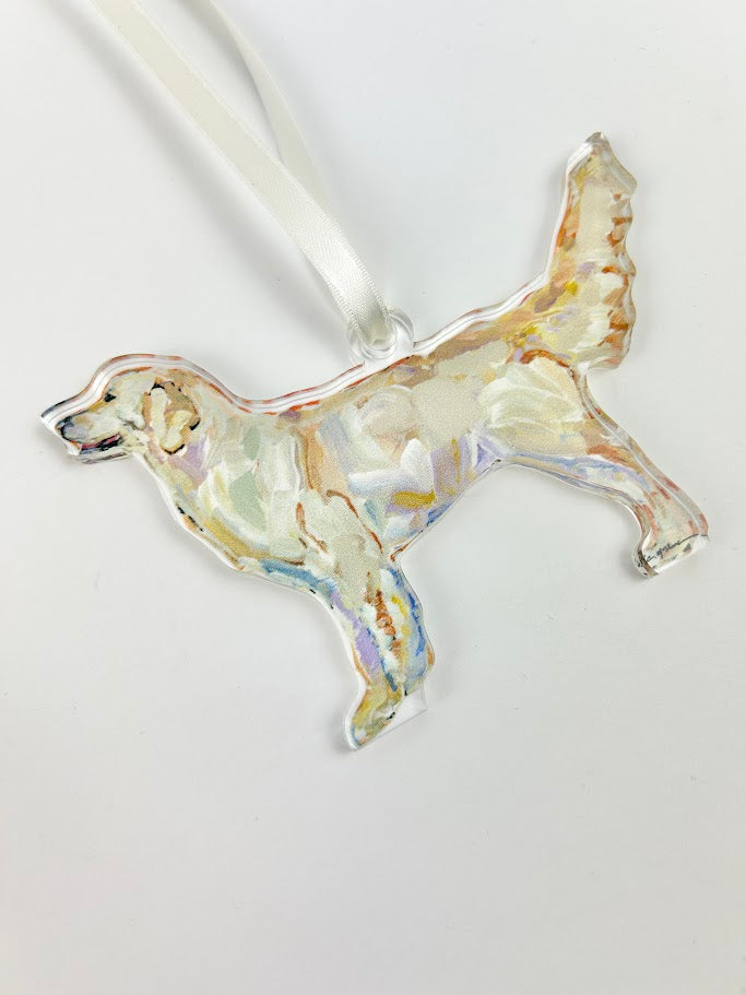 Light Golden Retriever Acrylic Ornament Home Decor in  at Wrapsody