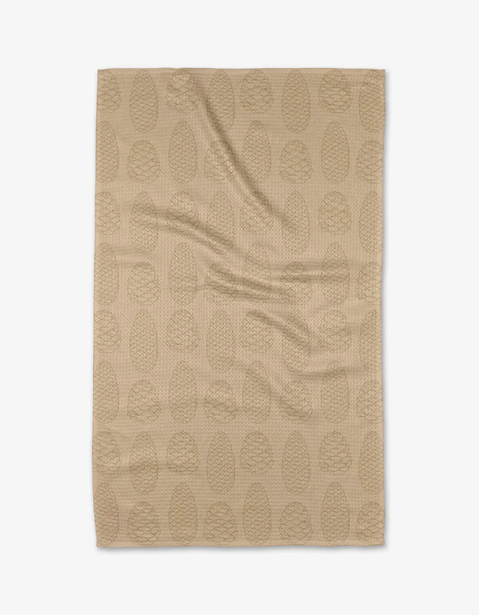 Light Pinecone Kitchen Tea Towel