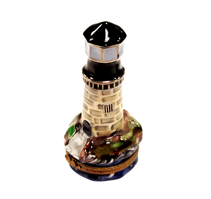 Lighthouse Charm Limoges Box Porcelain Limoges beach travel French Trinket Box