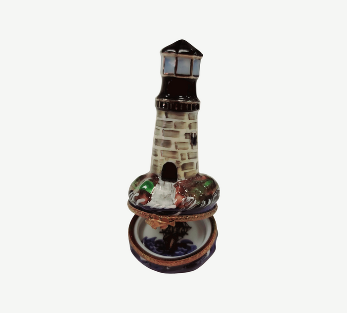 Lighthouse Charm Limoges Box Porcelain Limoges beach travel French Trinket Box