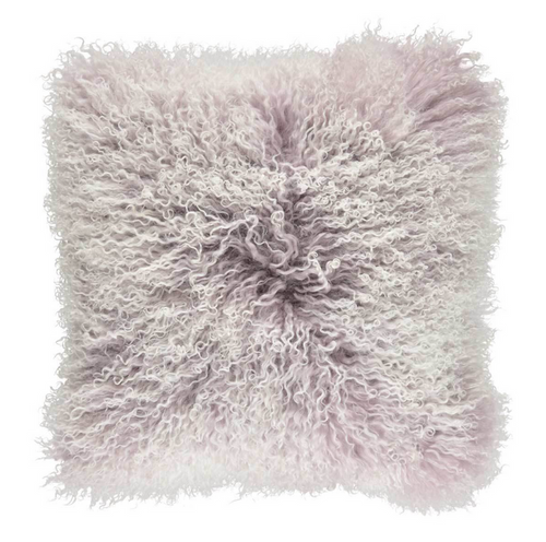 Lilac Tibetan Sheepskin Pillow