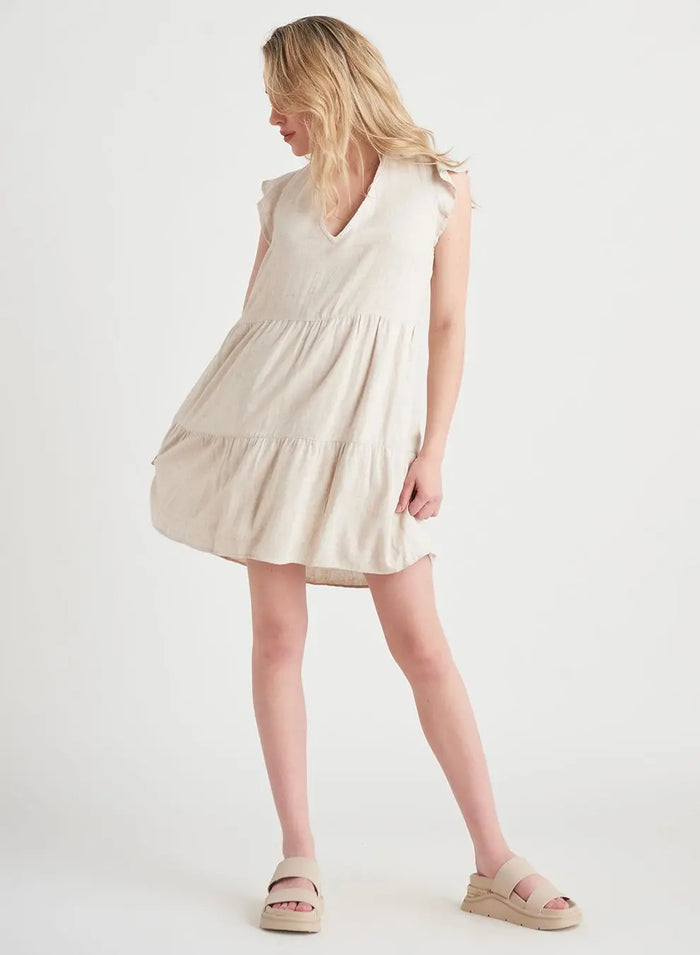 Linen Babydoll Mini Dress Acorn Home + Apparel