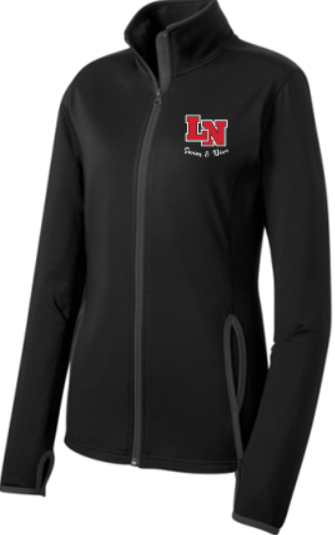 LN GIRLS SWIM & DIVE WOMEN'S STRETCH CONTRAST FULL ZIP JACKET
