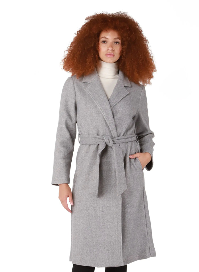 Longline Belted Coat Acorn Home + Apparel