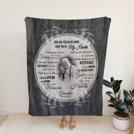 Loss Of Father Memorial Blanket Bereavement Gift, Sympathy Blanket