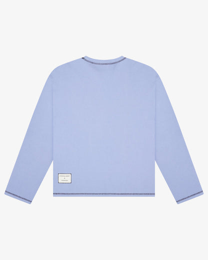 LS Waffle Tee - Dusty Blue