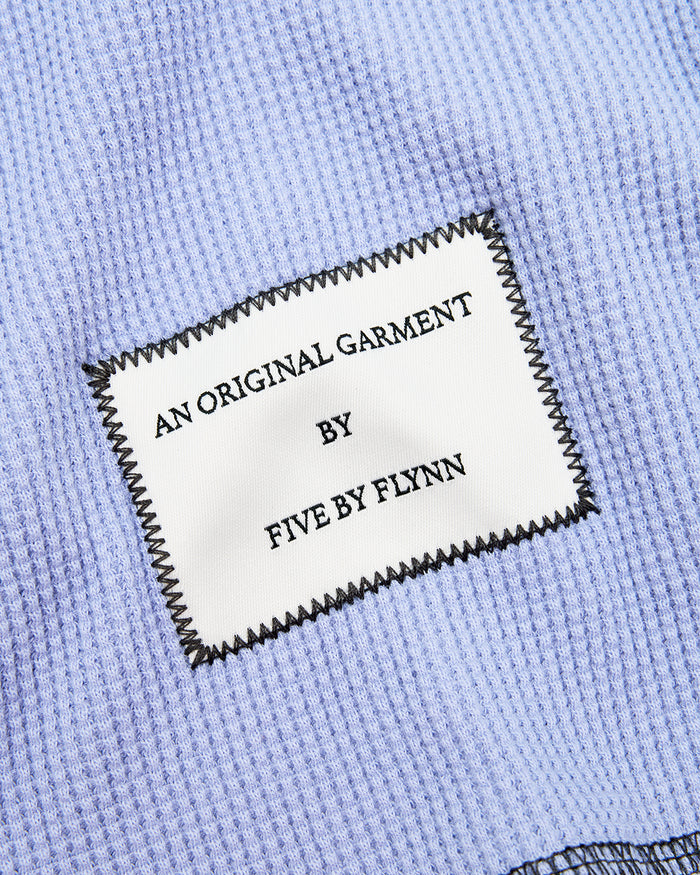 LS Waffle Tee - Dusty Blue