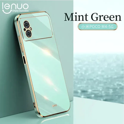 the mint green iphone case is shown on a table