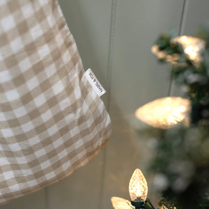 Mabel & Fox - Beige Gingham Stocking - Mabel & Fox
