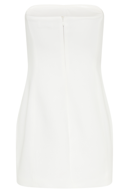 Maci Crepe Mini Dress - White