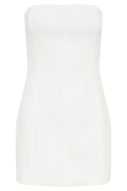 Maci Crepe Mini Dress - White