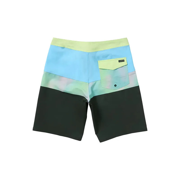 Malla Quiksilver Tb Surfsilk Panel 20 Negro Verde Celeste - Indy