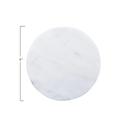 Marble Coasters with Wooden Holder