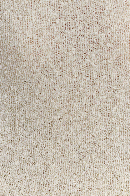 Marisol Off Shoulder Boucle Maxi Dress - Ivory