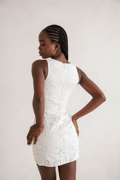 Marsielle Cutout Mini Dress - White