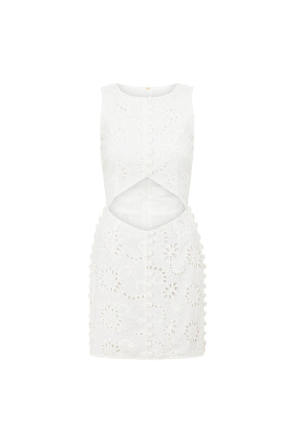 Marsielle Cutout Mini Dress - White