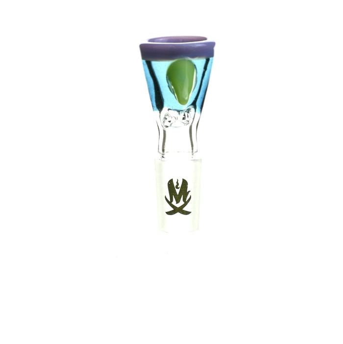 Mathematix tri color funnel ice pinch 14 mm glass bowl - Smoke Spot Smoke Shop